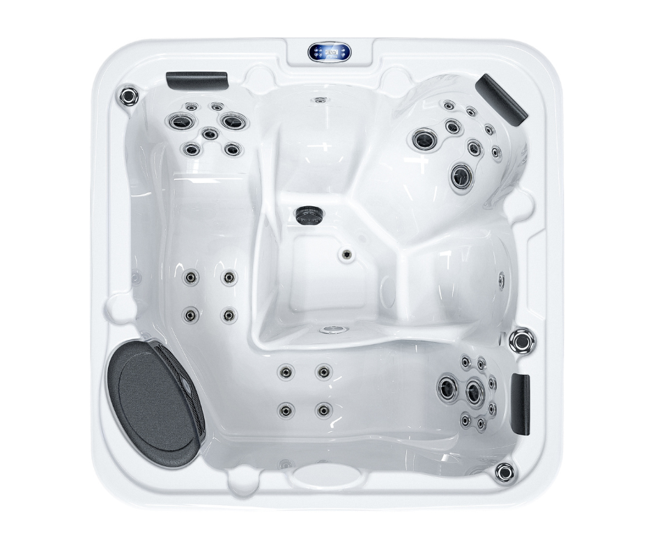 5 person spa pool canterbury with multiple jets on a white background